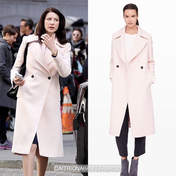 Club Monaco Jackets & Blazers - Club Monaco Daylina Double-Breasted Pink wool Coat